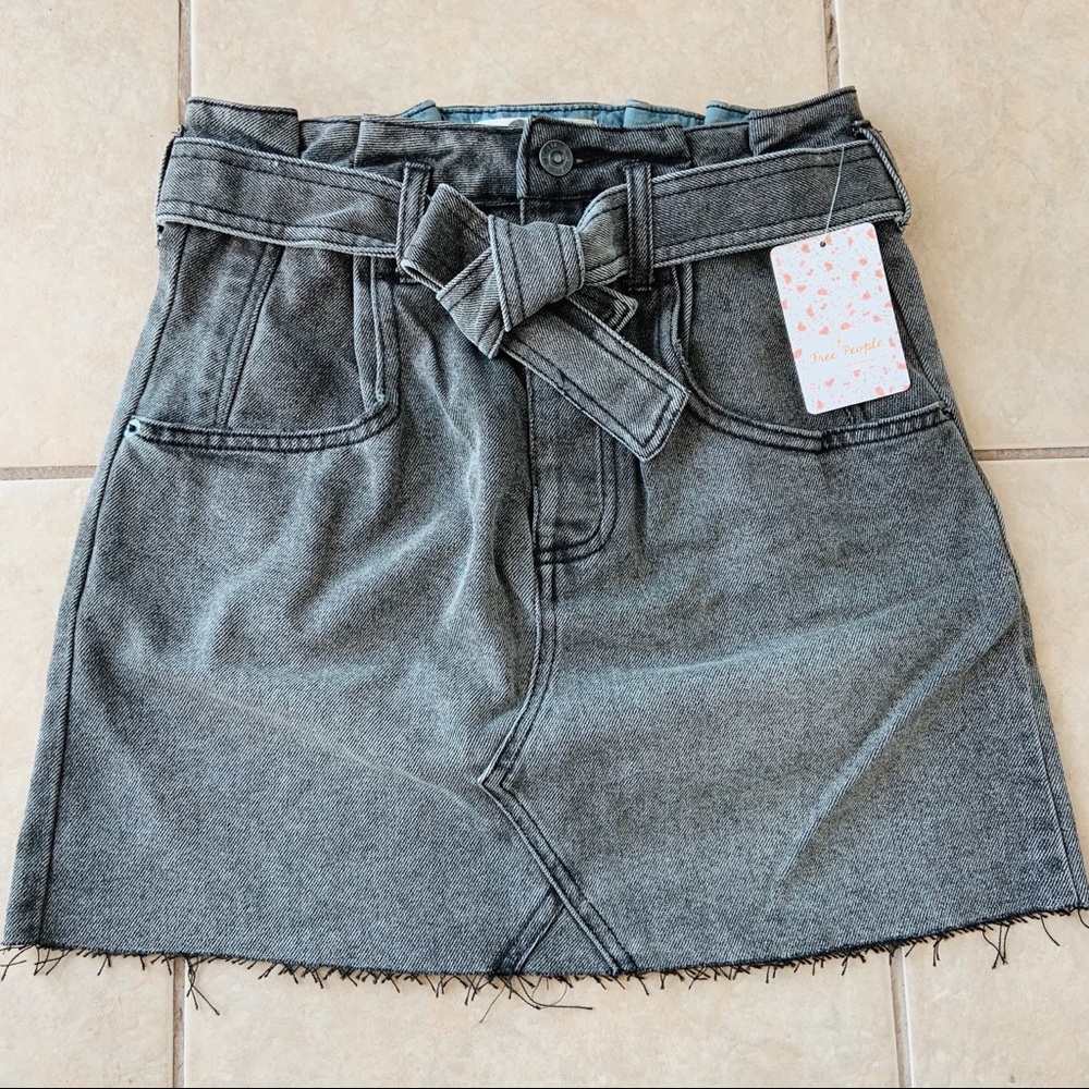 NWT Free People East of Eden Mini Skirt - Black